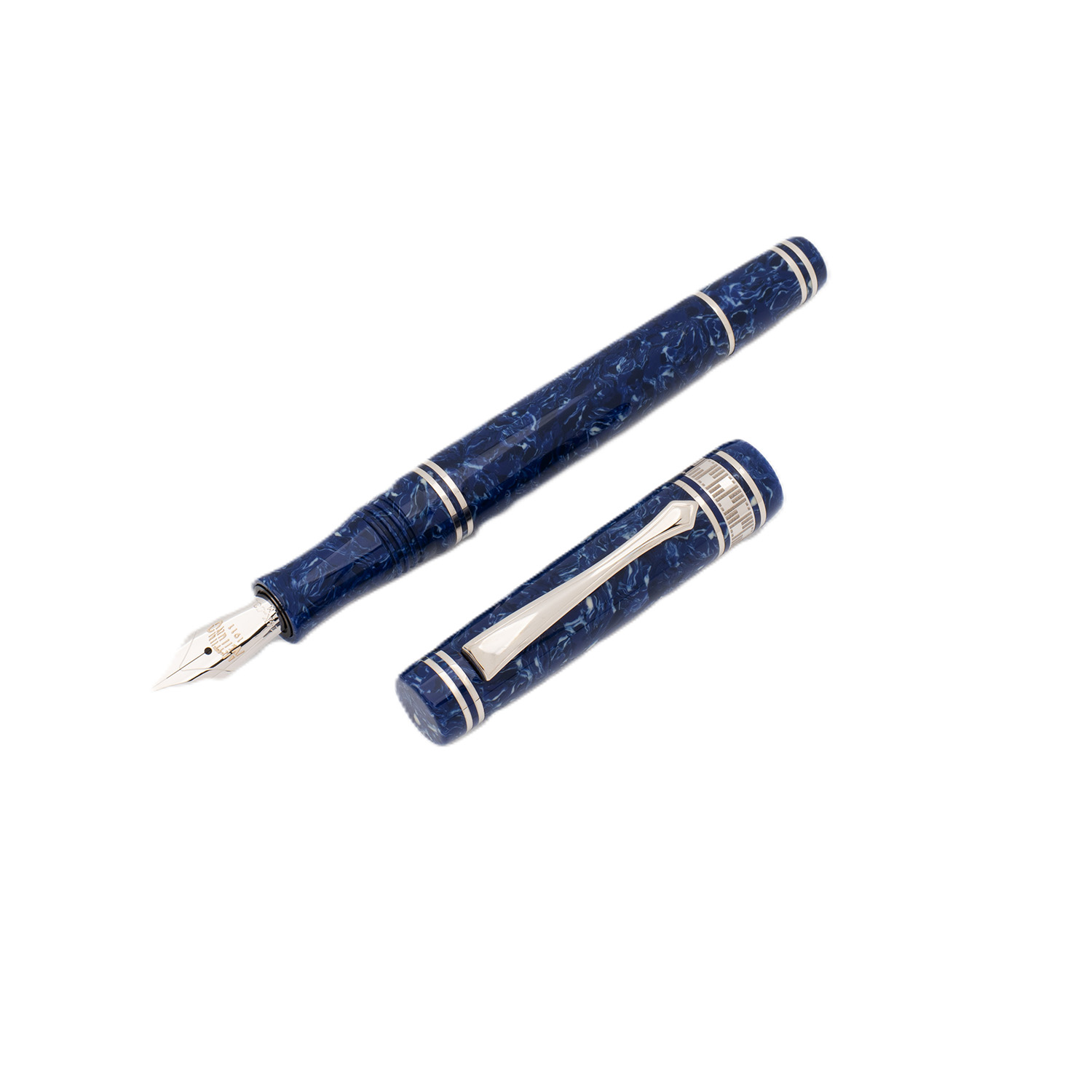 Nettuno 1911 Superba Sapphire Celluloid LE ST Caneta de Tinta Permanente