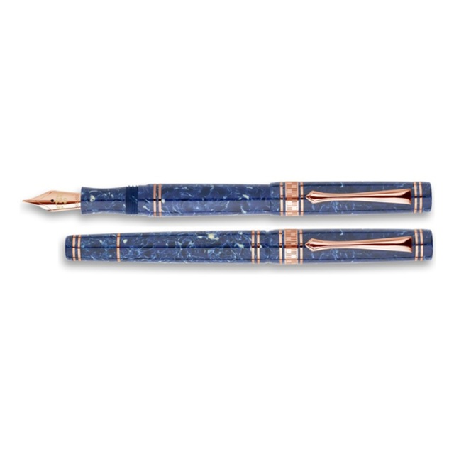 Nettuno 1911 Superba Sapphire Celluloid LE RGT Plumo Estilográfica