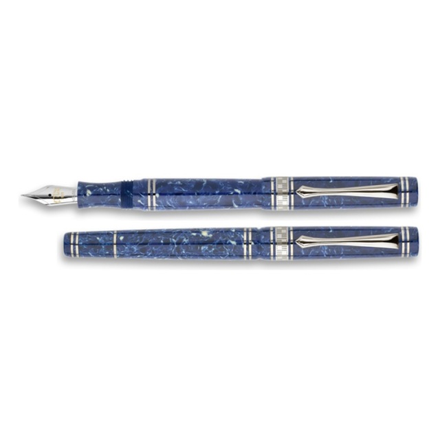 Nettuno 1911 Superba Sapphire Celluloid LE ST Caneta de Tinta Permanente