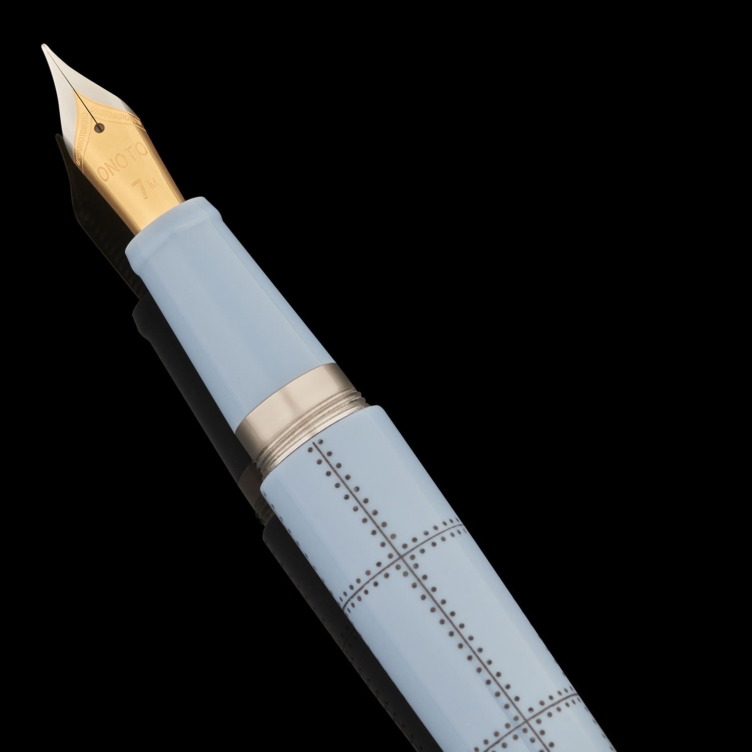 Onoto Aviator Air Force Blue with Black Engraving Fountain pen