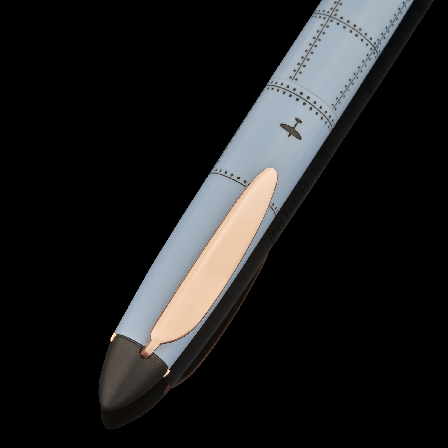 Onoto Aviator Air Force Blue with Black Engraving Fountain pen