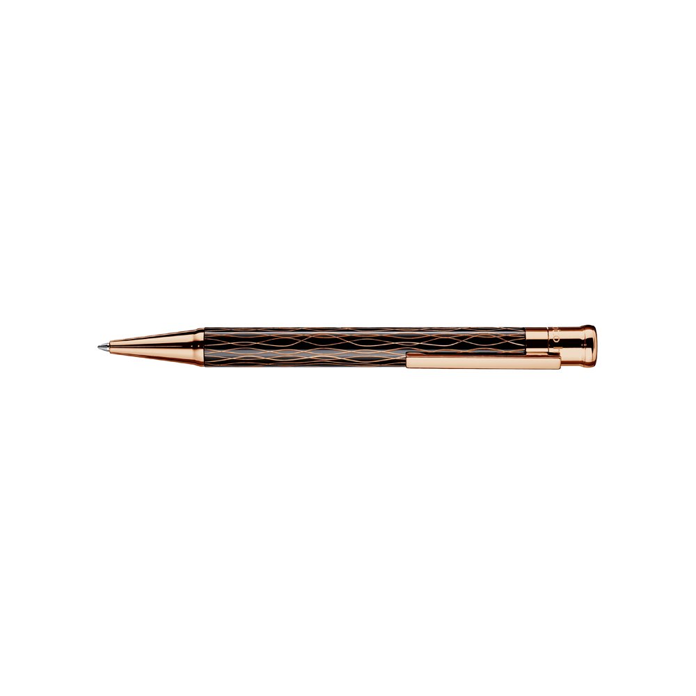 Otto Hutt Design 04 Wave Black Rose Gold Stylo Bille