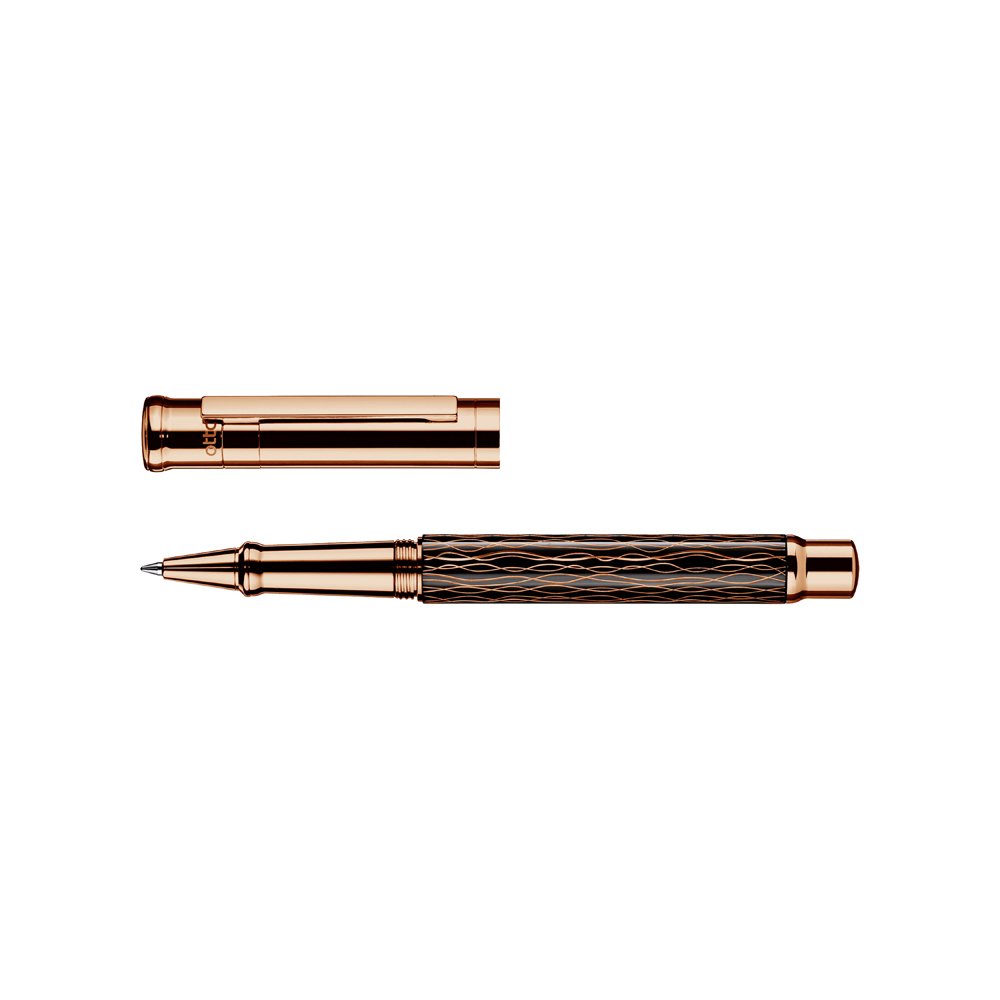 Otto Hutt Design 04 Wave Black Rose Gold Tintenroller