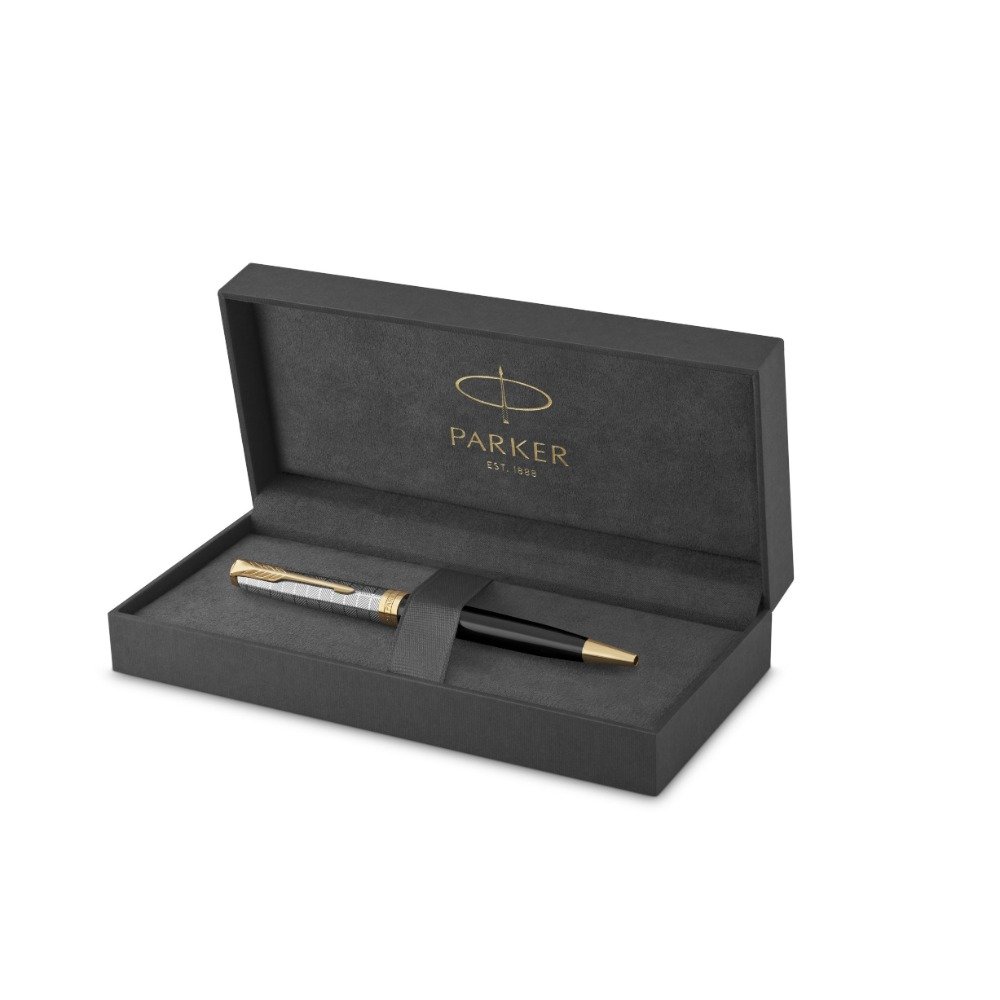 Parker Sonnet Metal & Black GT Ballpoint