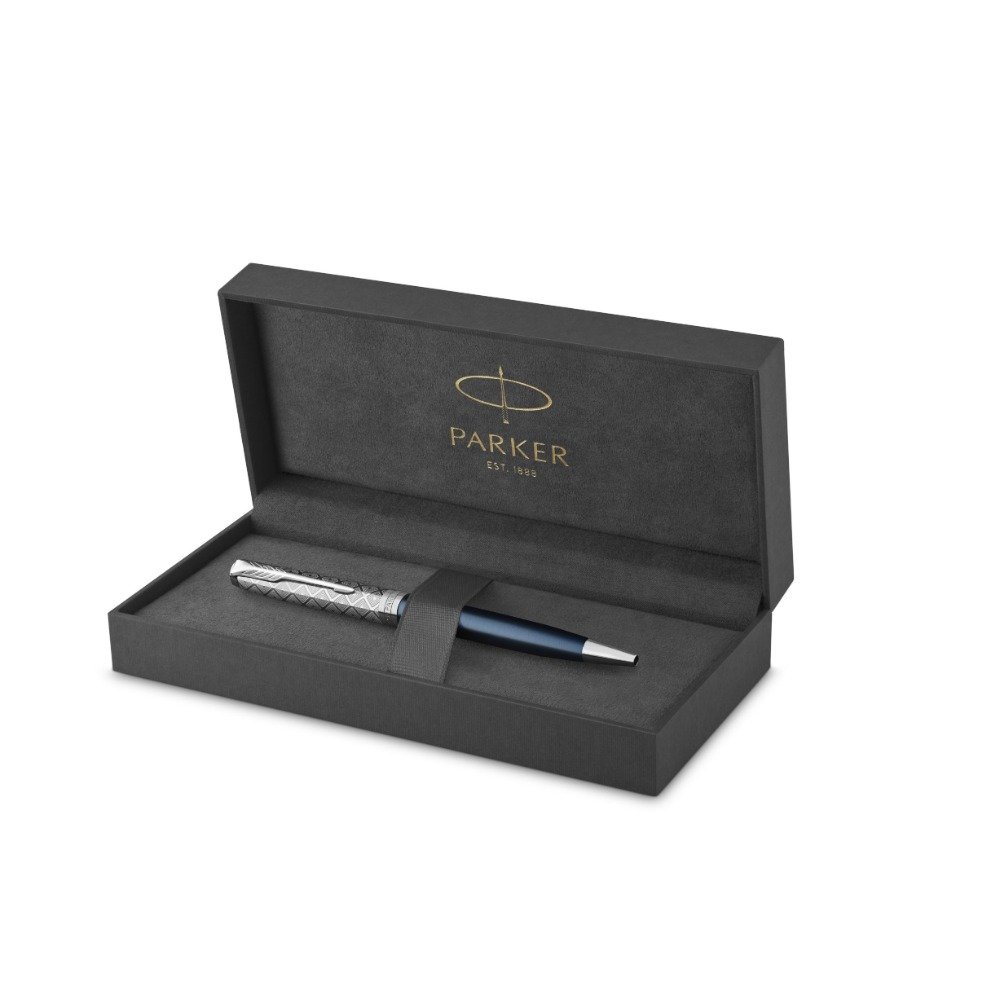 Parker Sonnet Metal & Blue Ballpoint