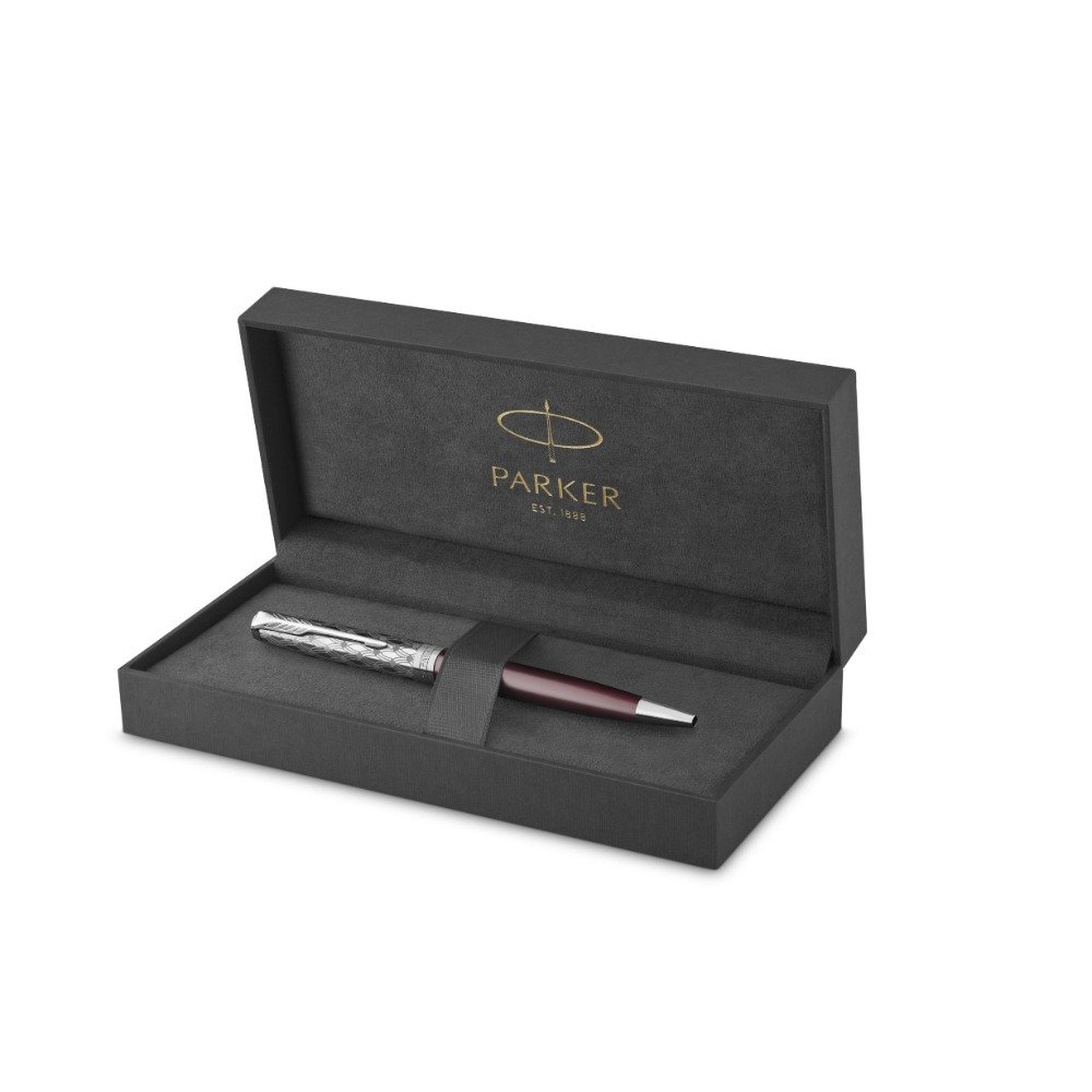 Parker Sonnet Metal & Red Ballpoint