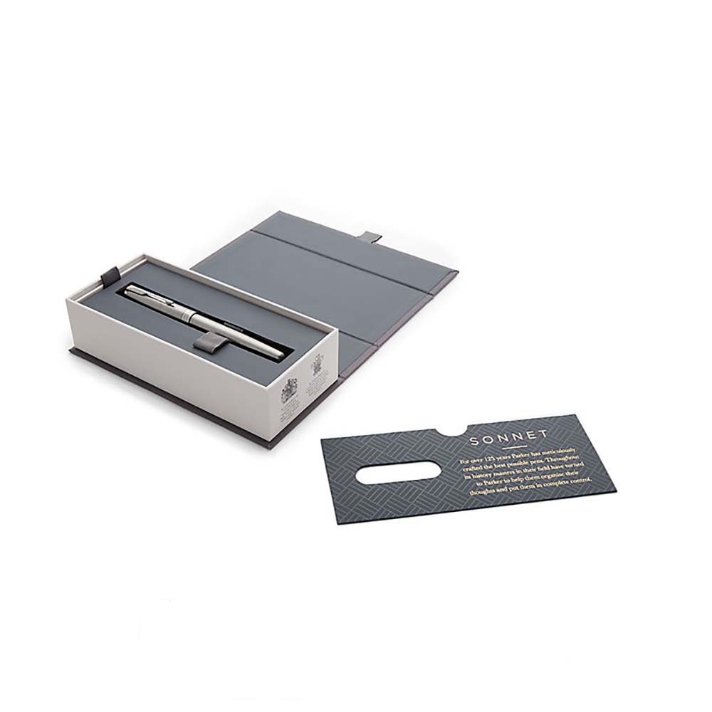 Parker Sonnet Stainless Steel CT Caneta de Tinta Permanente