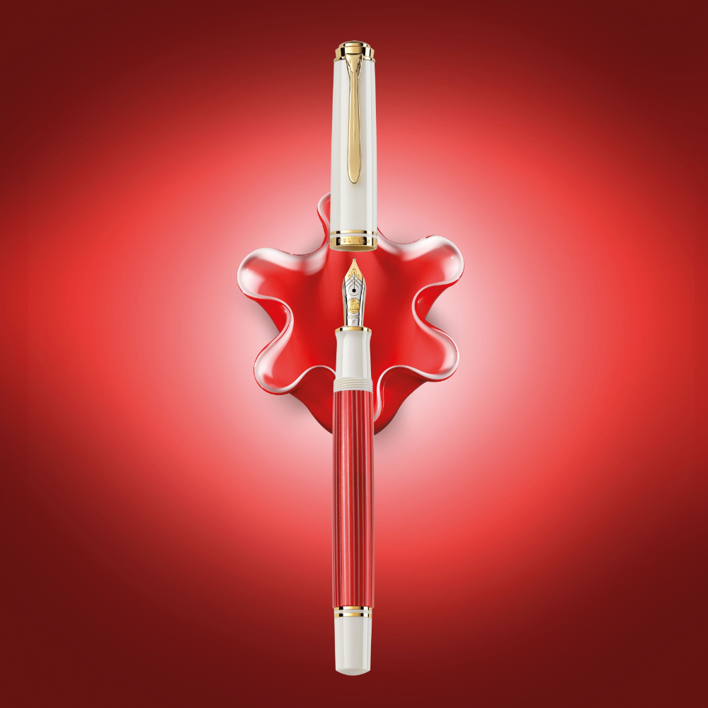 Pelikan Souverän M600 Red-White Vulpen