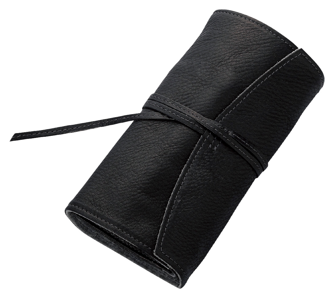 Pilot Pensemble Leather Pen Case with Zipper Case Black (Fivefold)