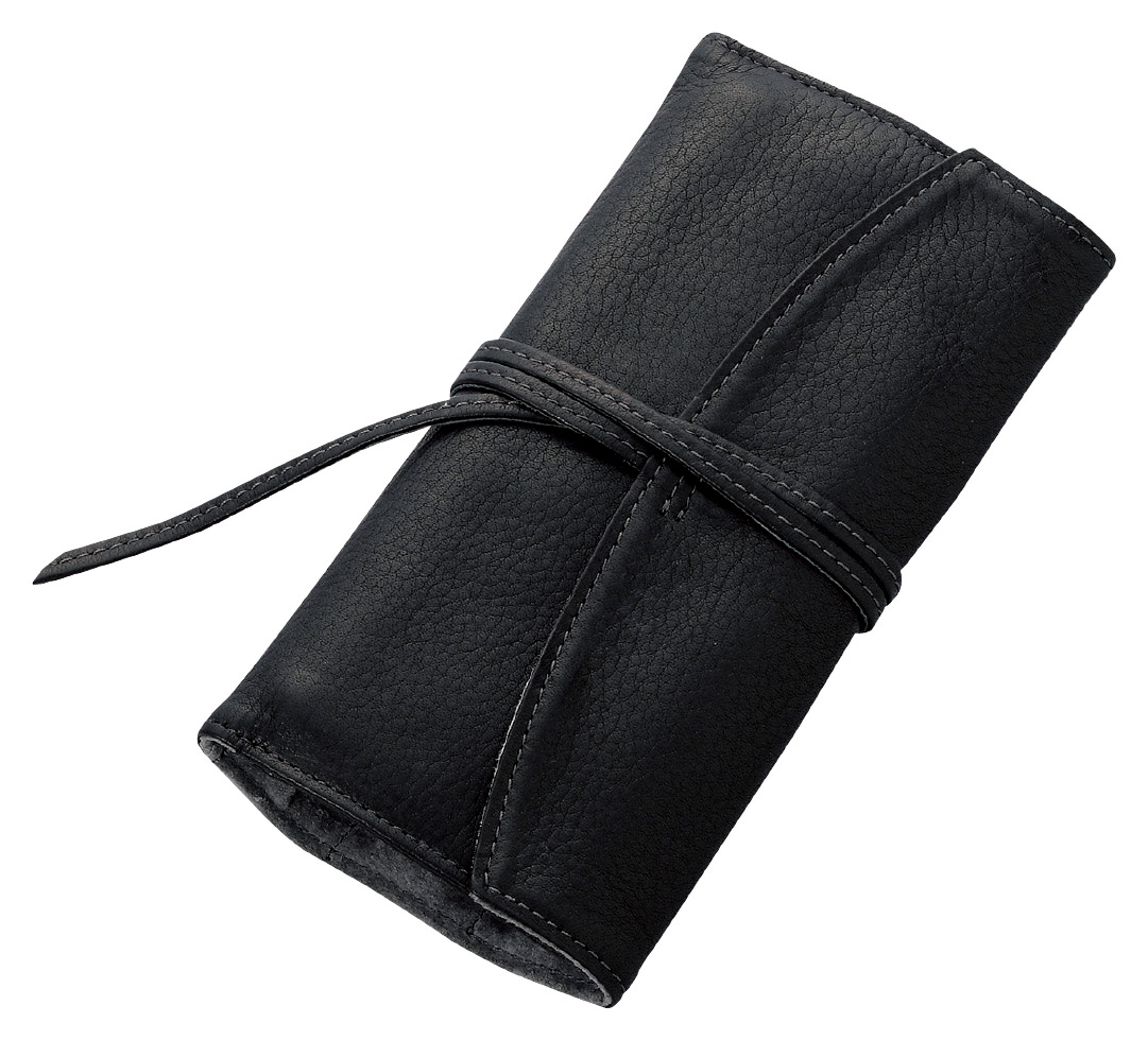 Pilot Pensemble Leather Pen Case with Zipper Case Black (Triple)