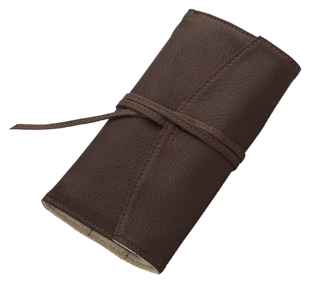 Pilot Pensemble Leather Pen Case with Zipper Case Brown (Triple)