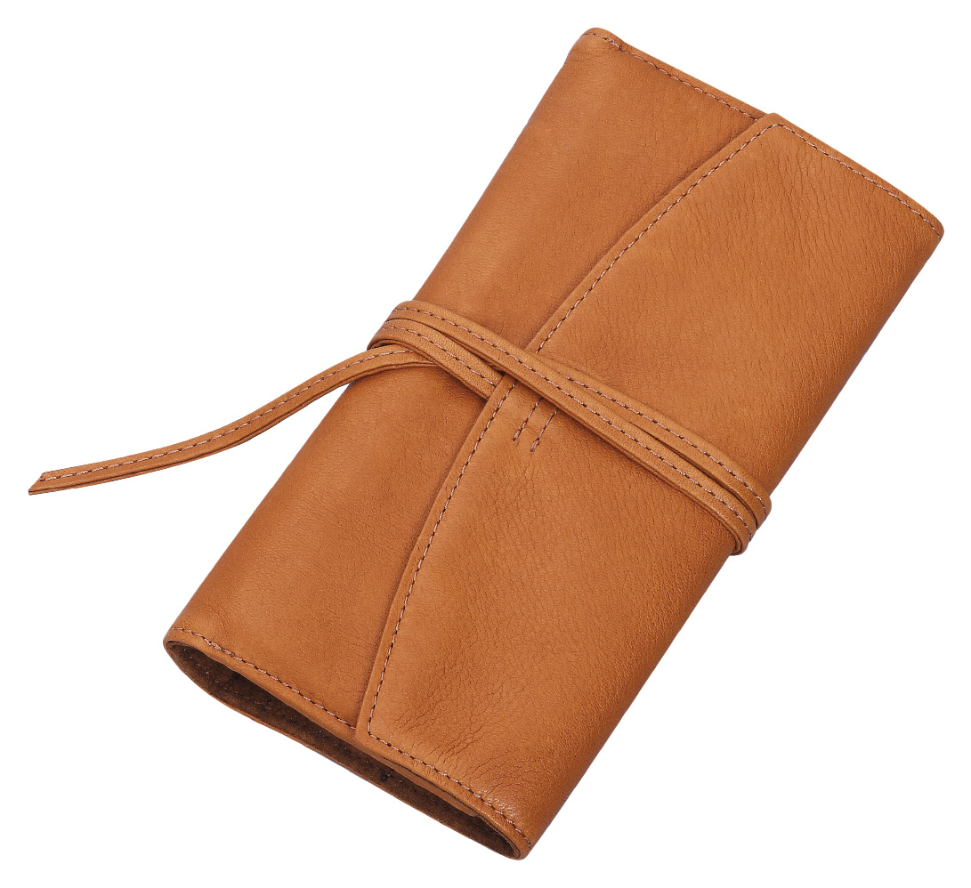 Pilot Pensemble Leather Pen Case with Zipper Case Camel (Triple)