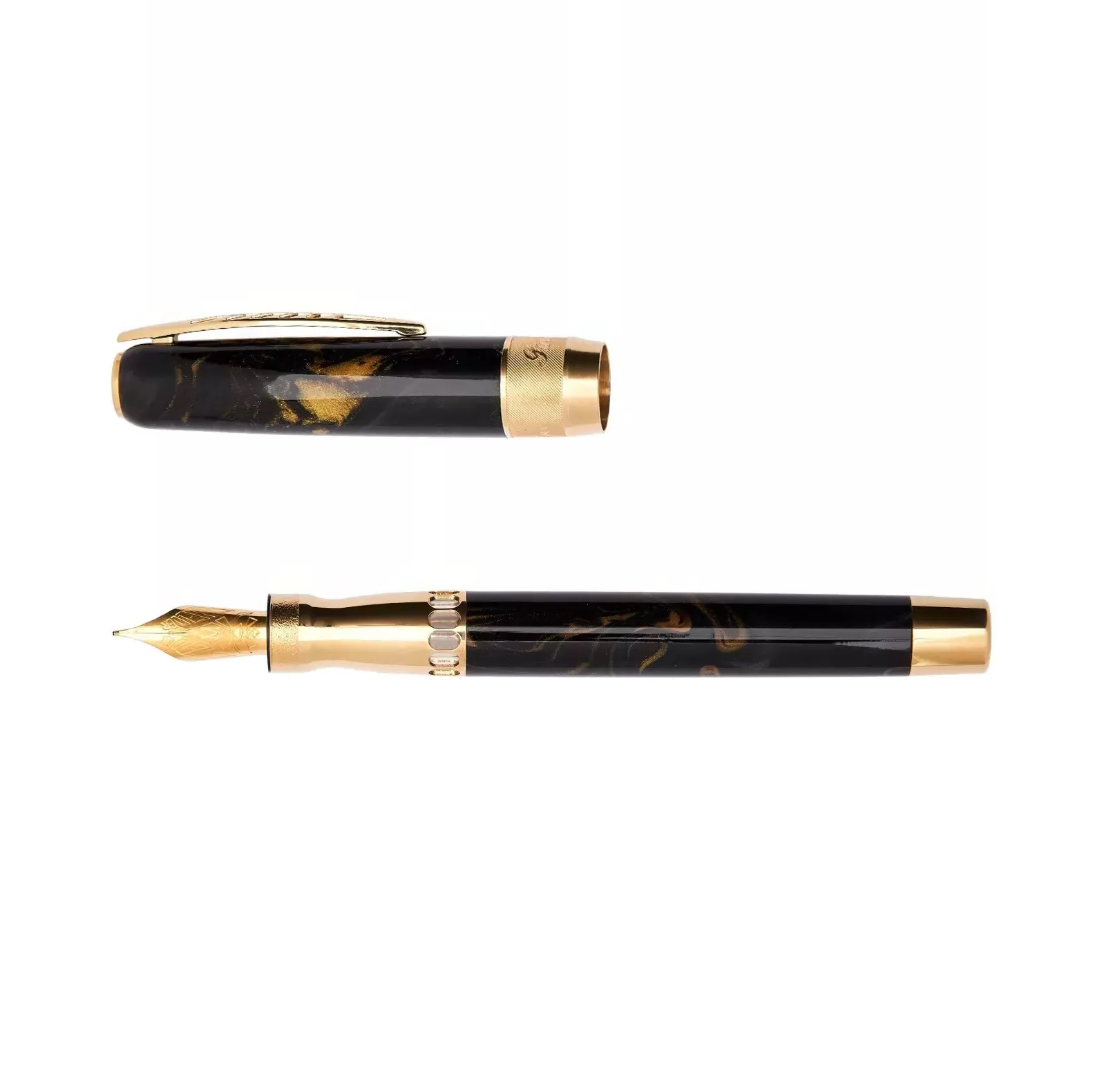 Pineider La Grande Bellezza Rock Midnight Black GT Füllfederhalter