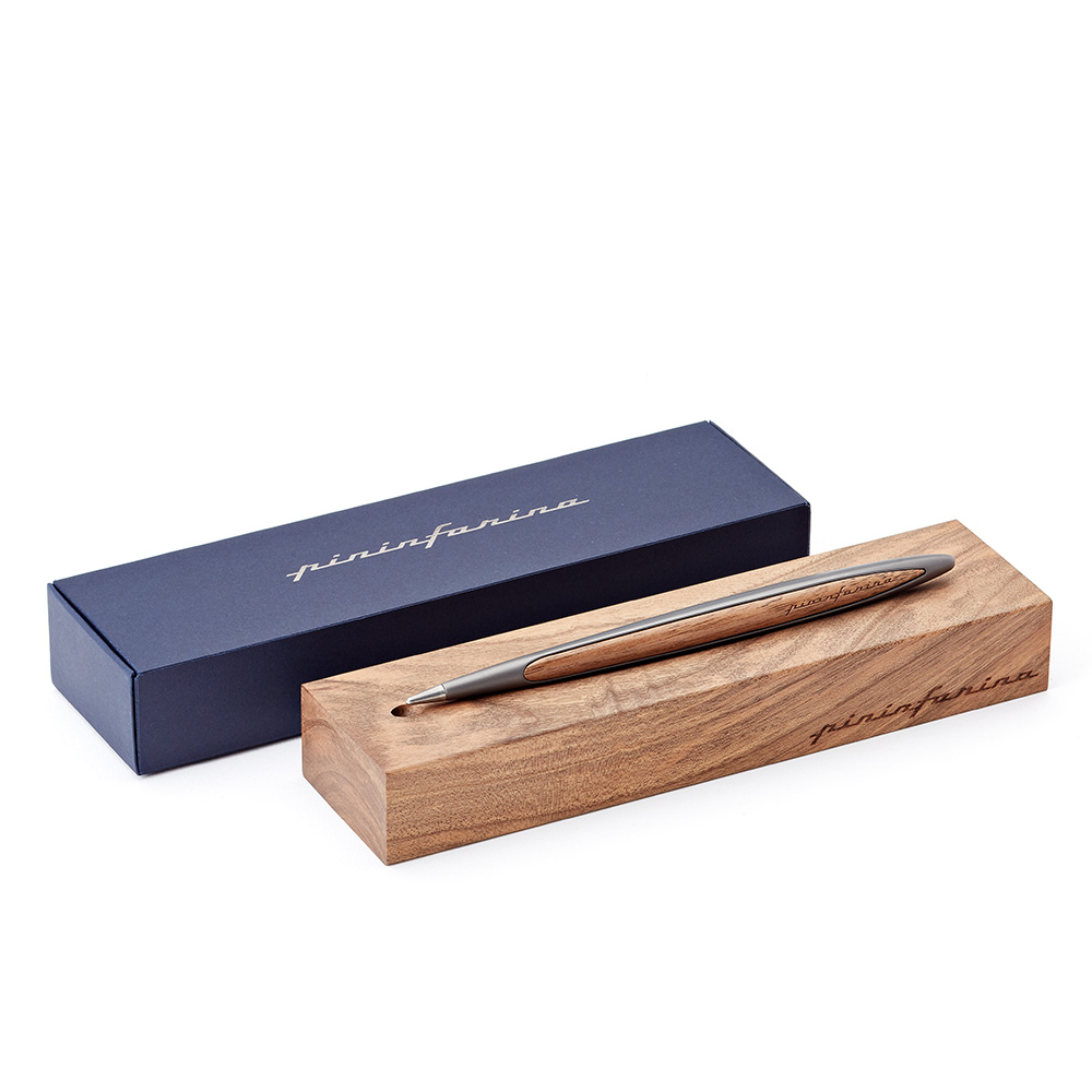 Pininfarina Cambiano Walnut Matte Black Ethergraf Pencil