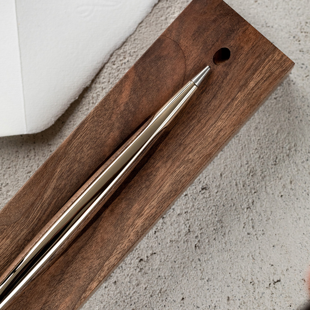 Pininfarina Cambiano Walnut Gold Ethergraf Pencil