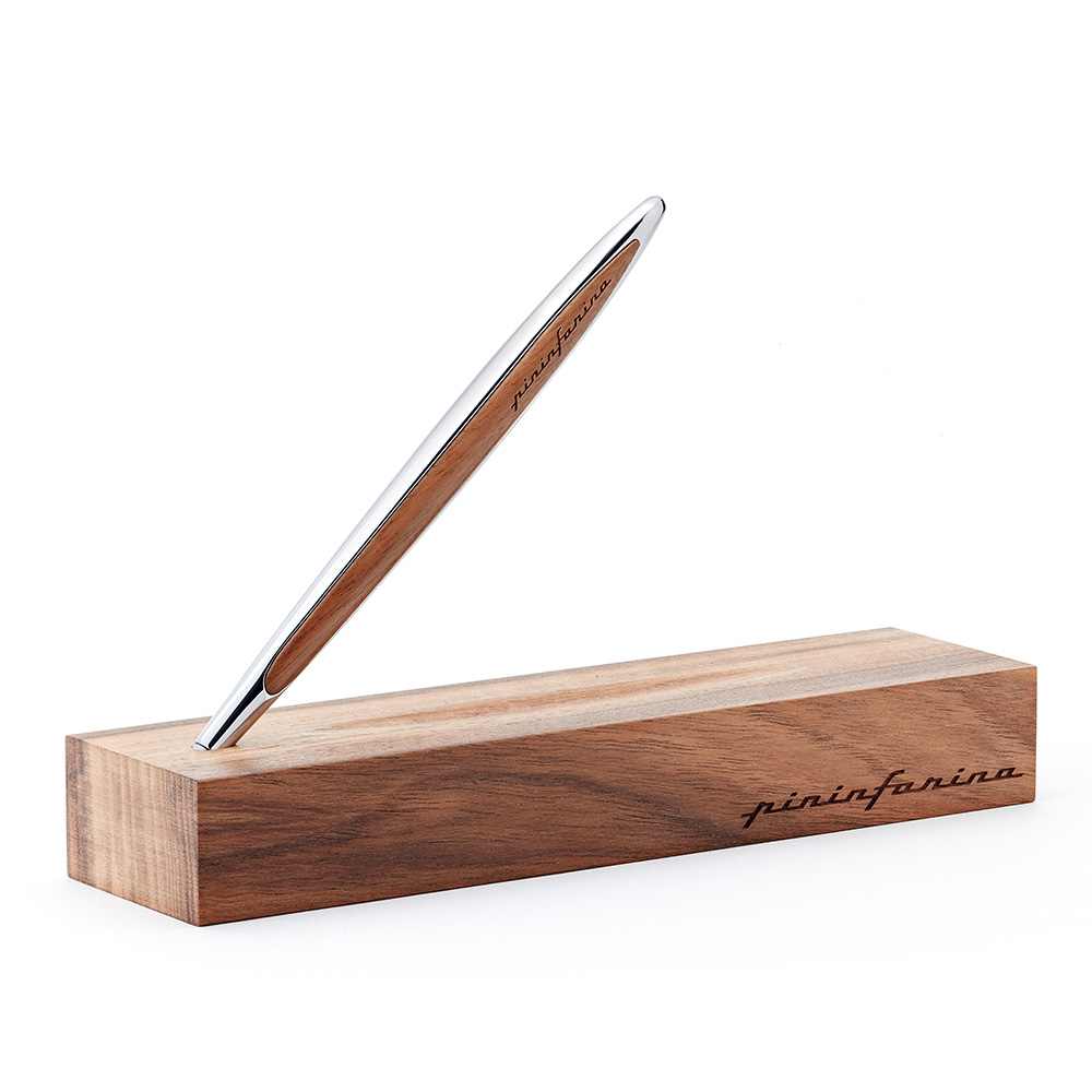 Pininfarina Cambiano Walnut Chrome Bolígrafo