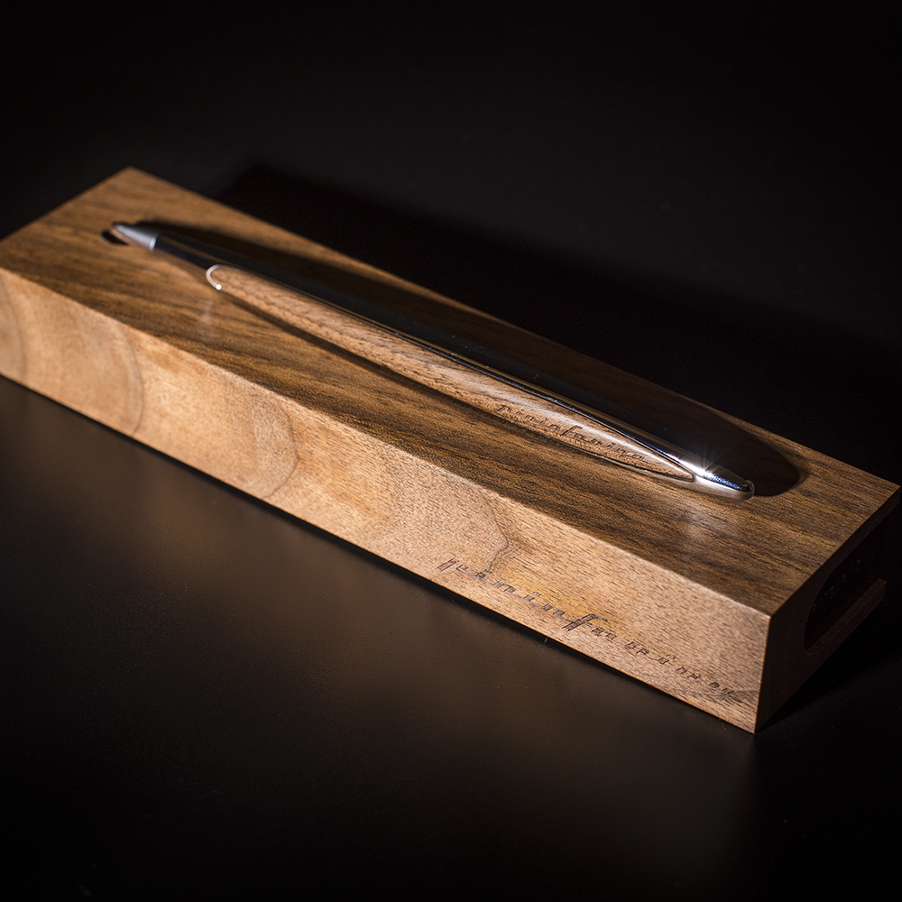 Pininfarina Cambiano Walnut Blue Ballpoint