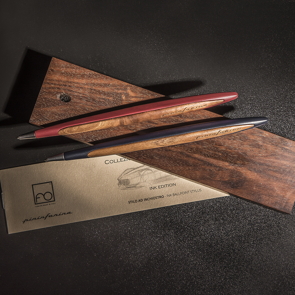Pininfarina Cambiano Walnut Blue Ballpoint