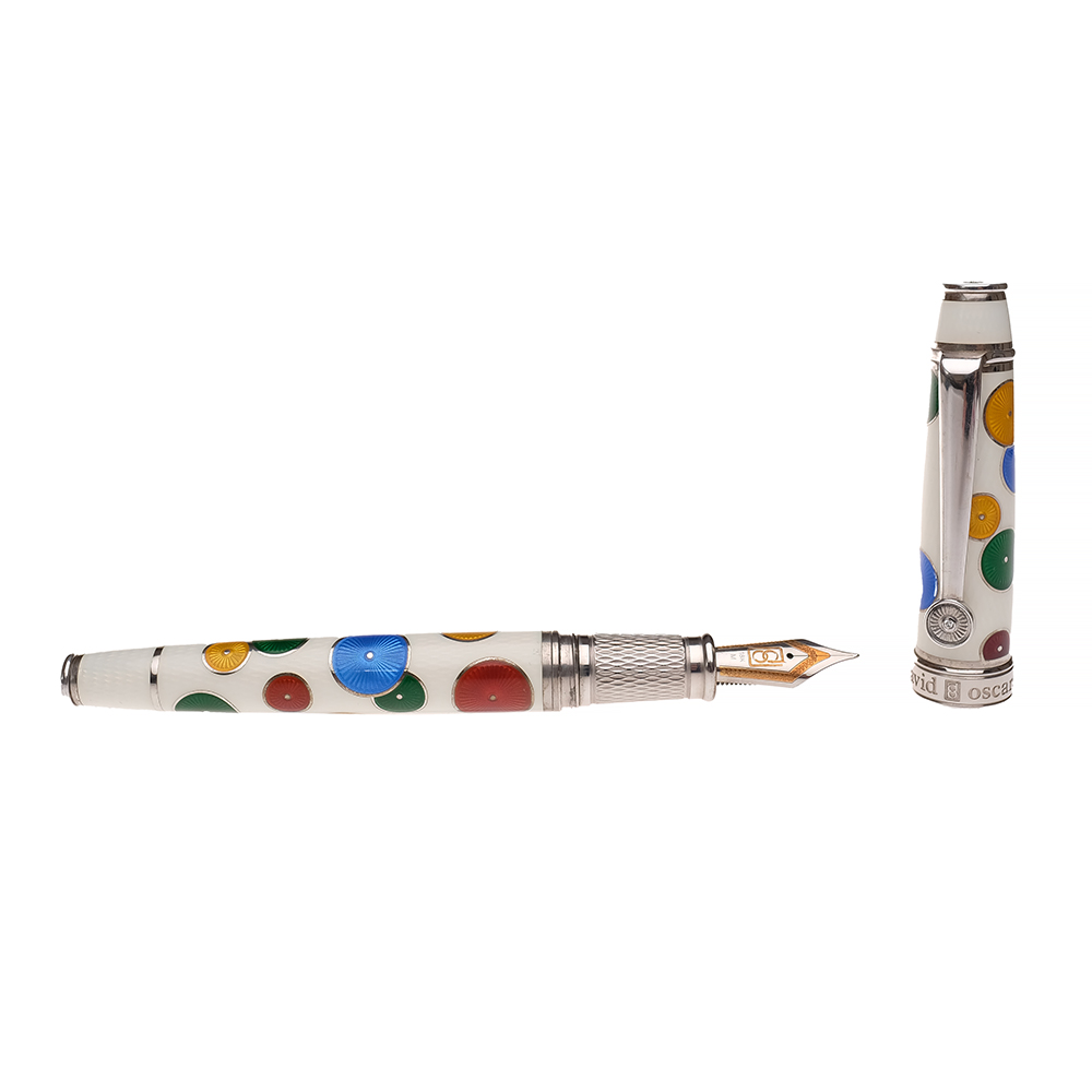 David Oscarson Pierot and Pierrette White LE Fountain Pen Pre-owned