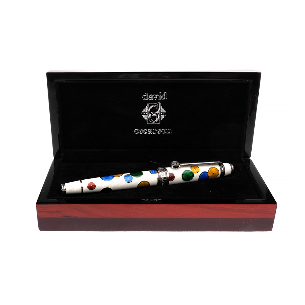 David Oscarson Pierot and Pierrette White LE Fountain Pen Pre-owned