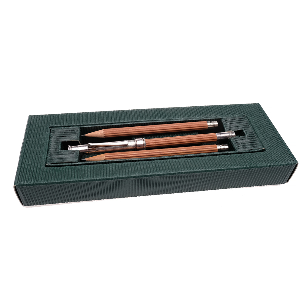 Graf von Faber-Castell Potloodhouder in Zilver Vintage (1993) met 3 Potloden Pre-owned