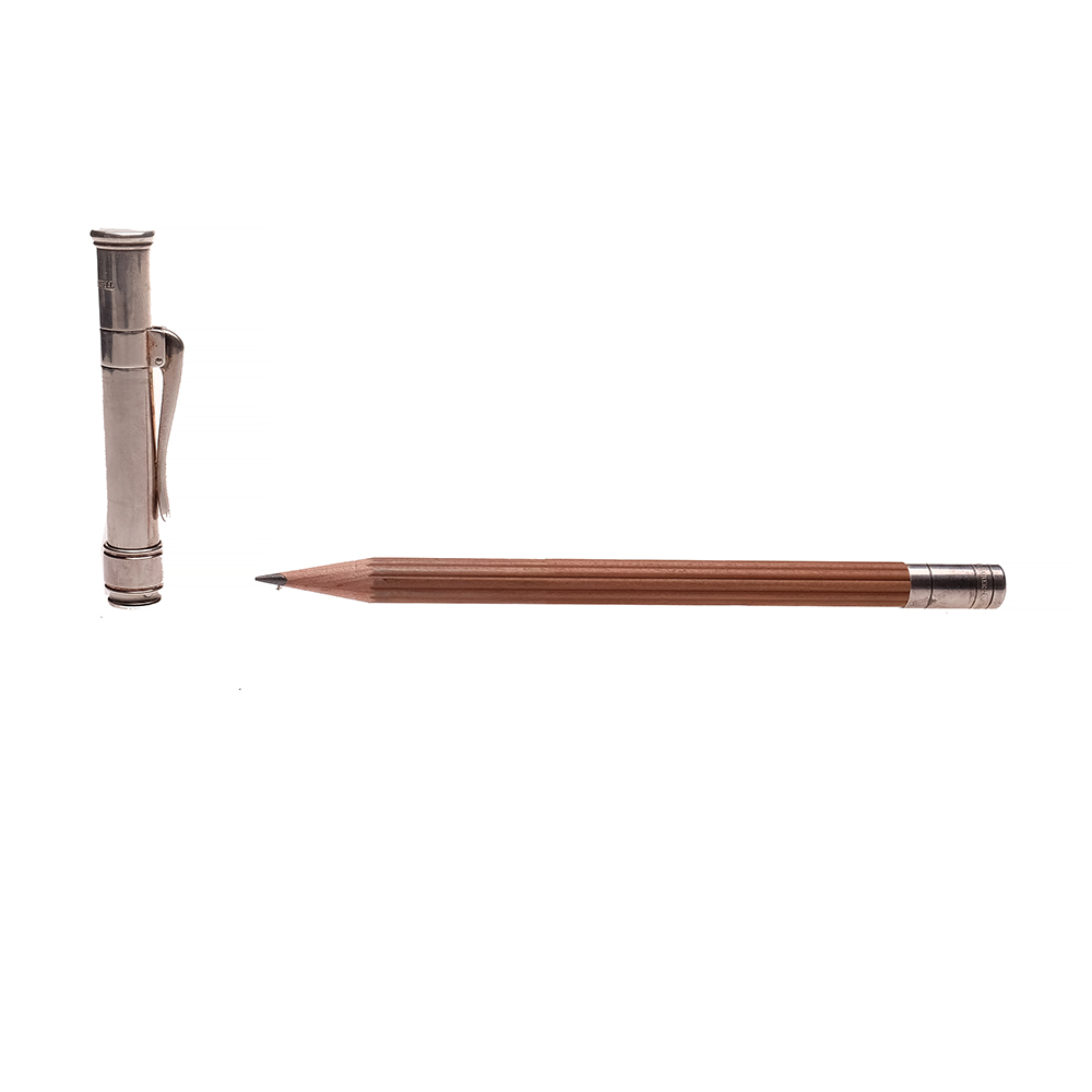 Graf von Faber-Castell Potloodhouder in Zilver Vintage (1993) met 3 Potloden Pre-owned