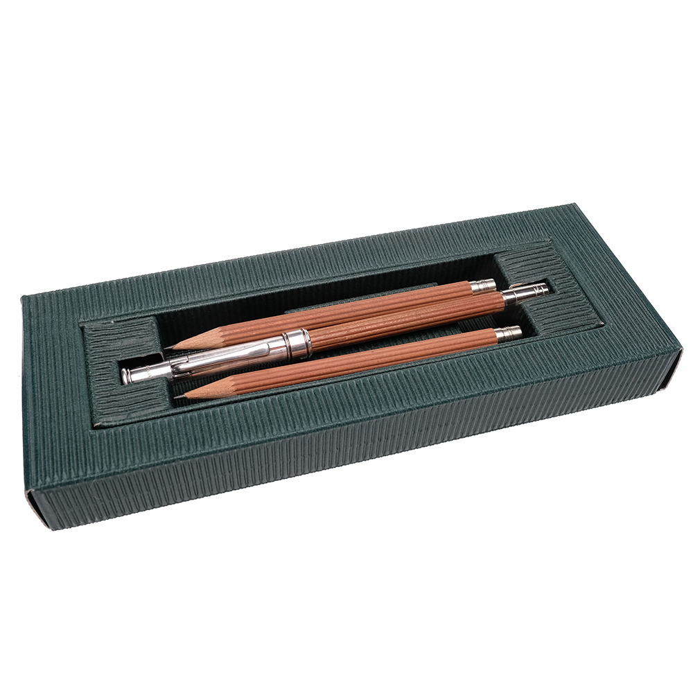 Graf von Faber-Castell Potloodhouder in Zilver Vintage (1993) met 3 Potloden Pre-owned