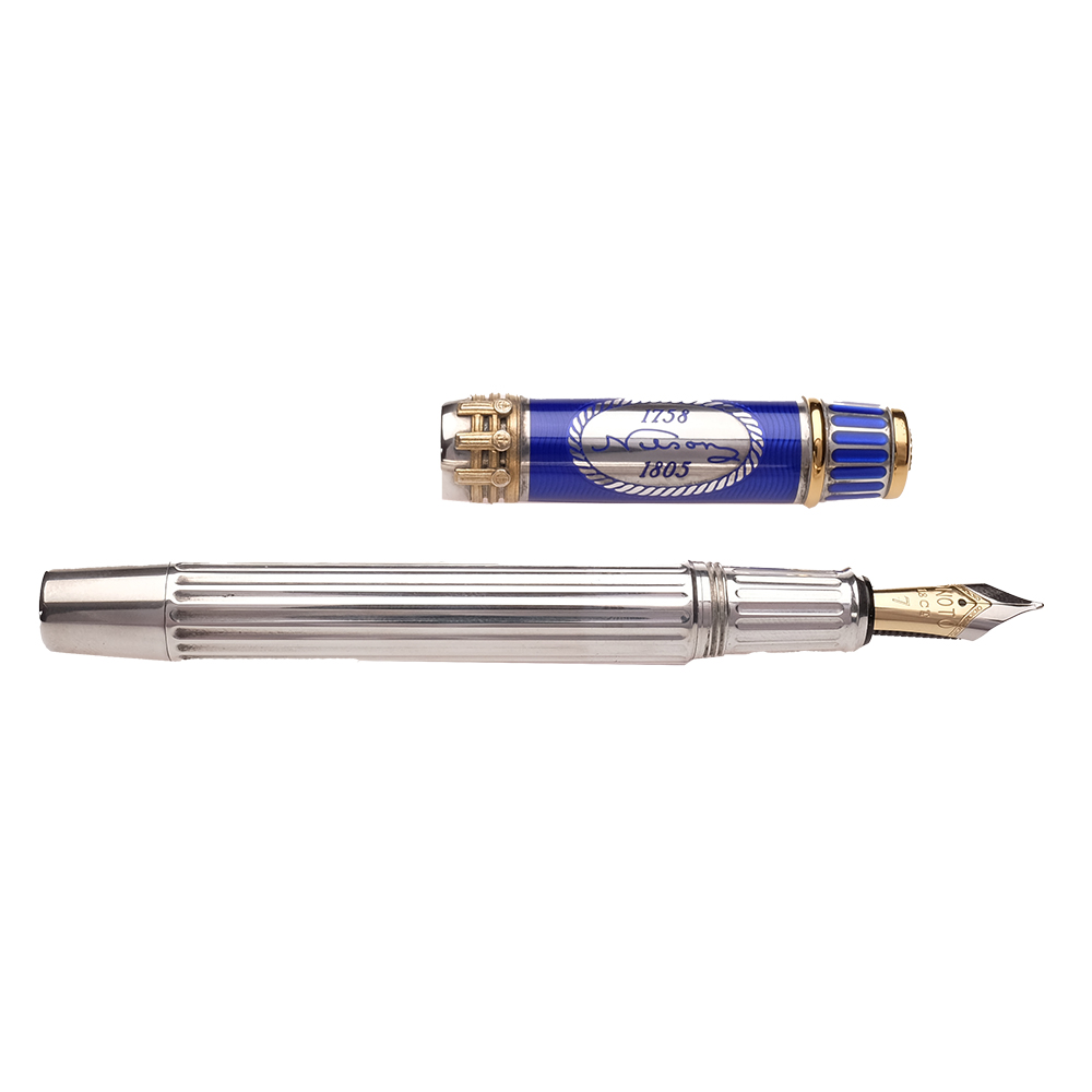 Onoto Horatio Nelson and Emma Hamilton Sterling Silver Fountain Pen Set Pre-owned