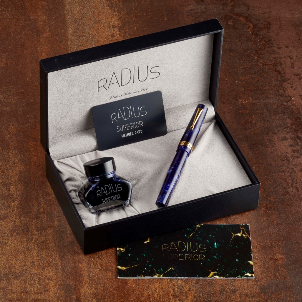 Radius Superior Riomaggiore Blue Caneta de Tinta Permanente