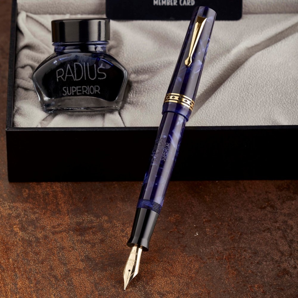 Radius Superior Riomaggiore Blue Caneta de Tinta Permanente
