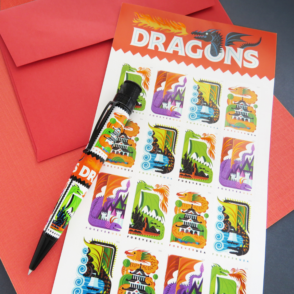 Retro 51 Tornado Big Shot USPS Dragons Rollerball / Ballpoint