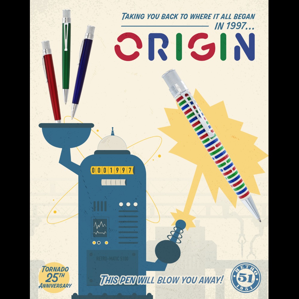 Retro 51 Tornado 25th Anniversary Origin Rollerball / Kulspetspenna
