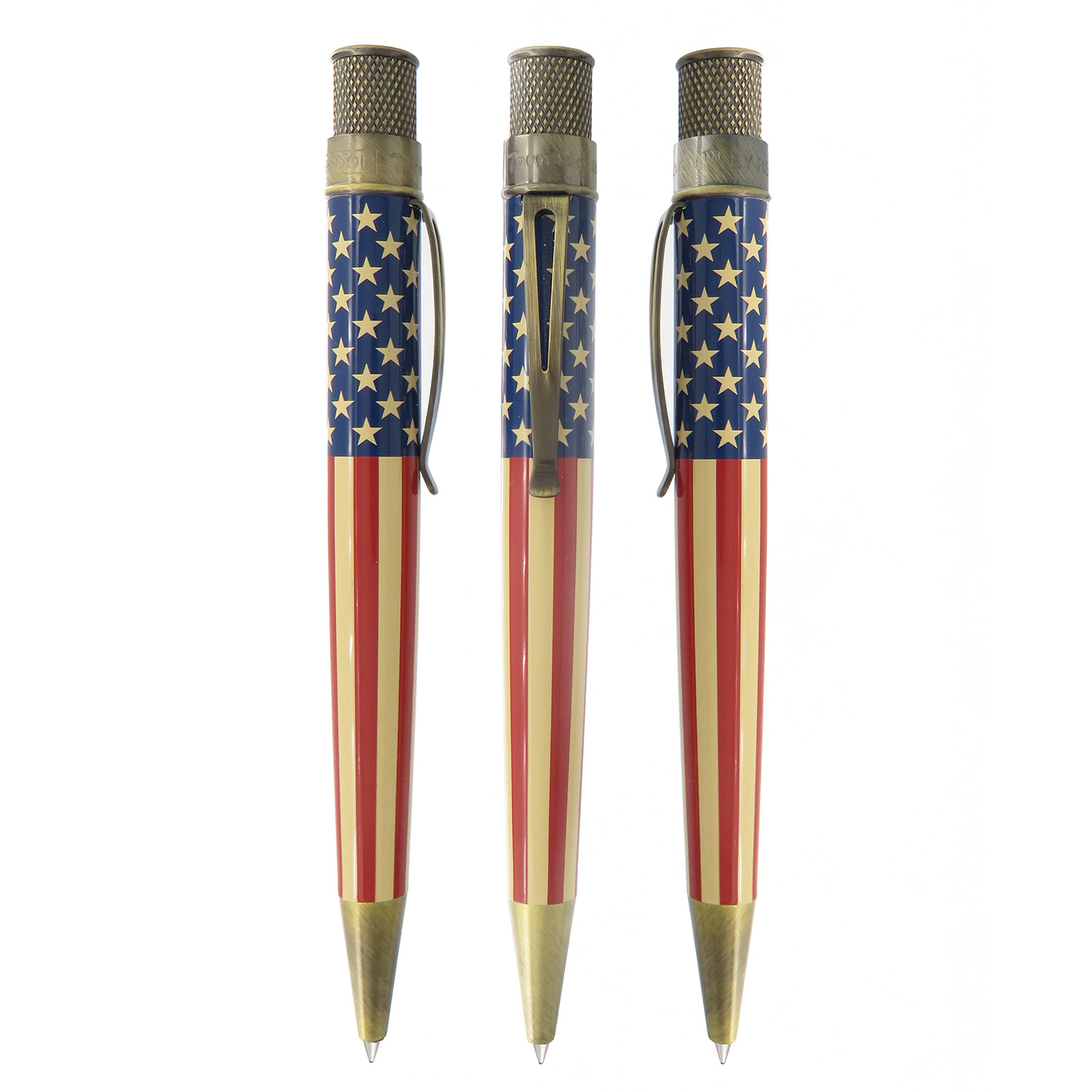 Retro 51 Tornado Vintage Metalsmith Tribute 250 Flag Rollerball / Balpen