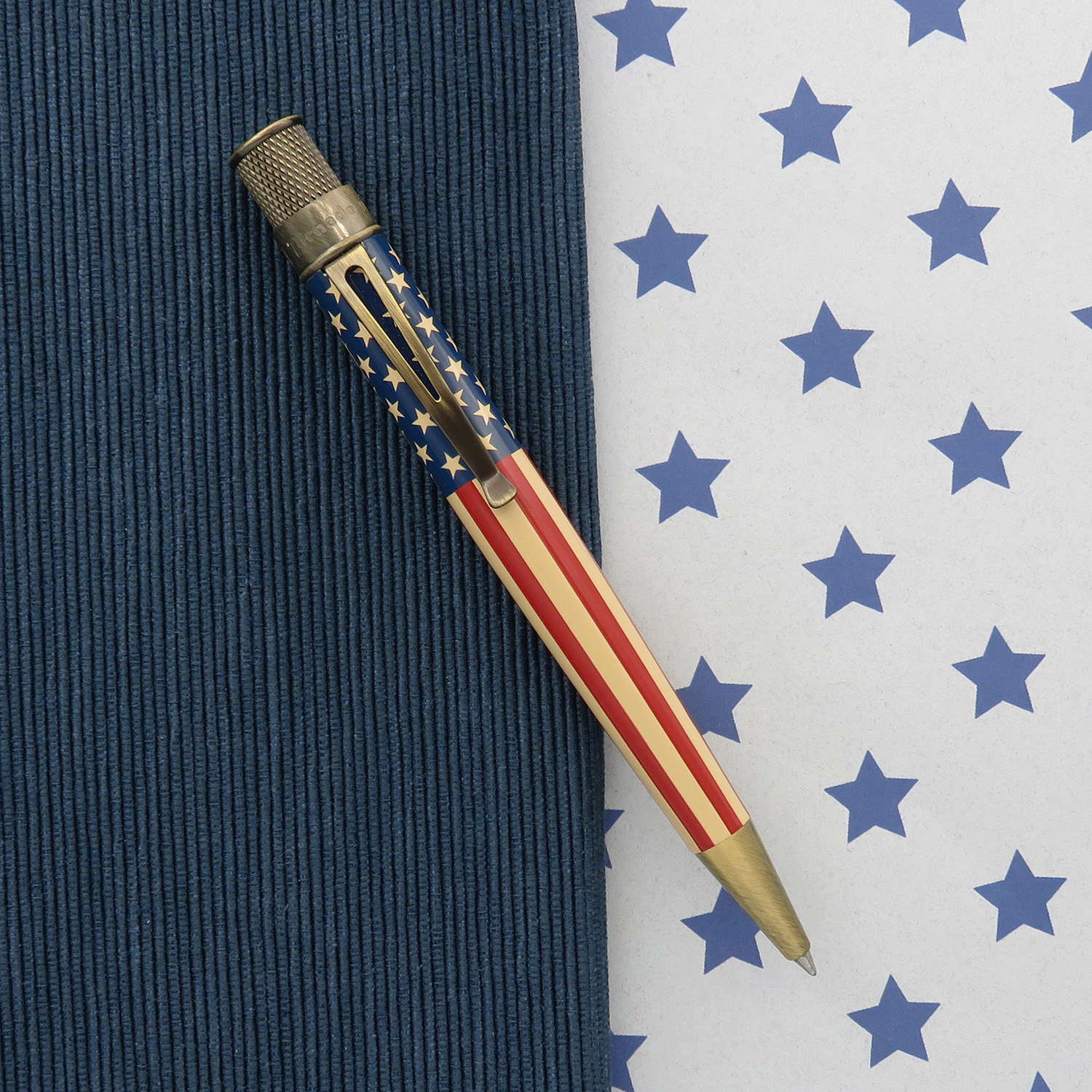 Retro 51 Tornado Vintage Metalsmith Tribute 250 Flag Rollerball / Balpen