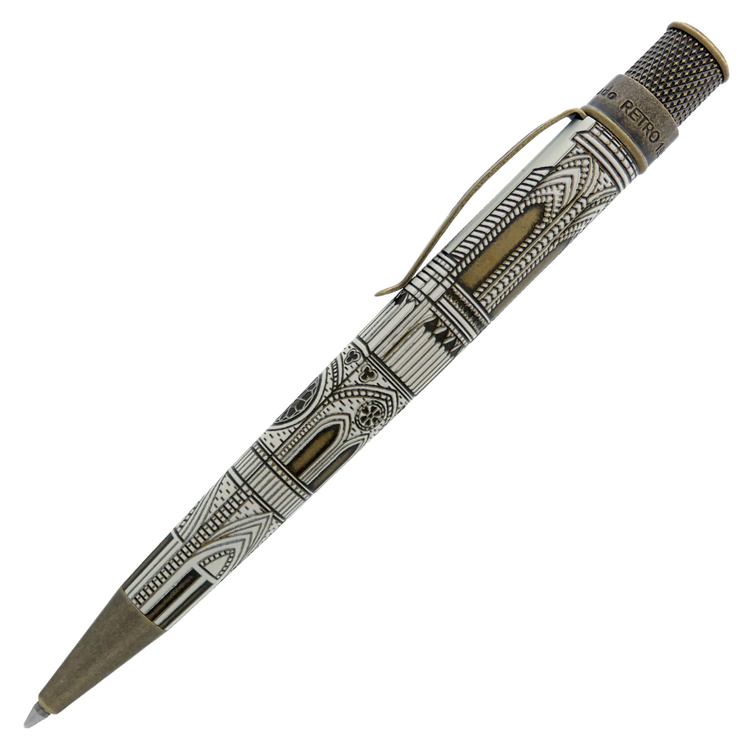 Retro 51 Tornado Vintage Metalsmith The Cathedral Rollerball / Ballpoint