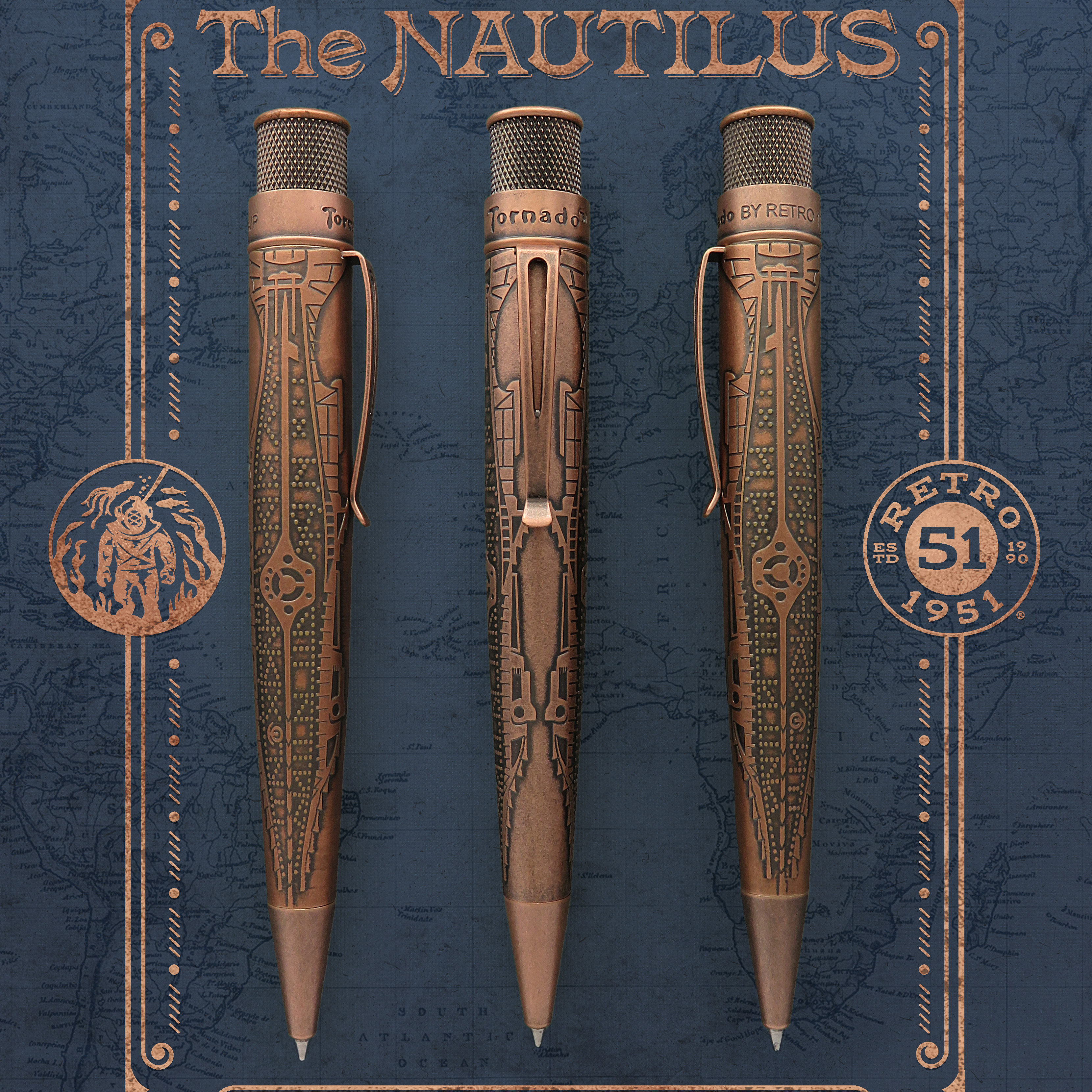 Retro 51 Tornado Big Shot Nautilus Rollerball / Ballpoint