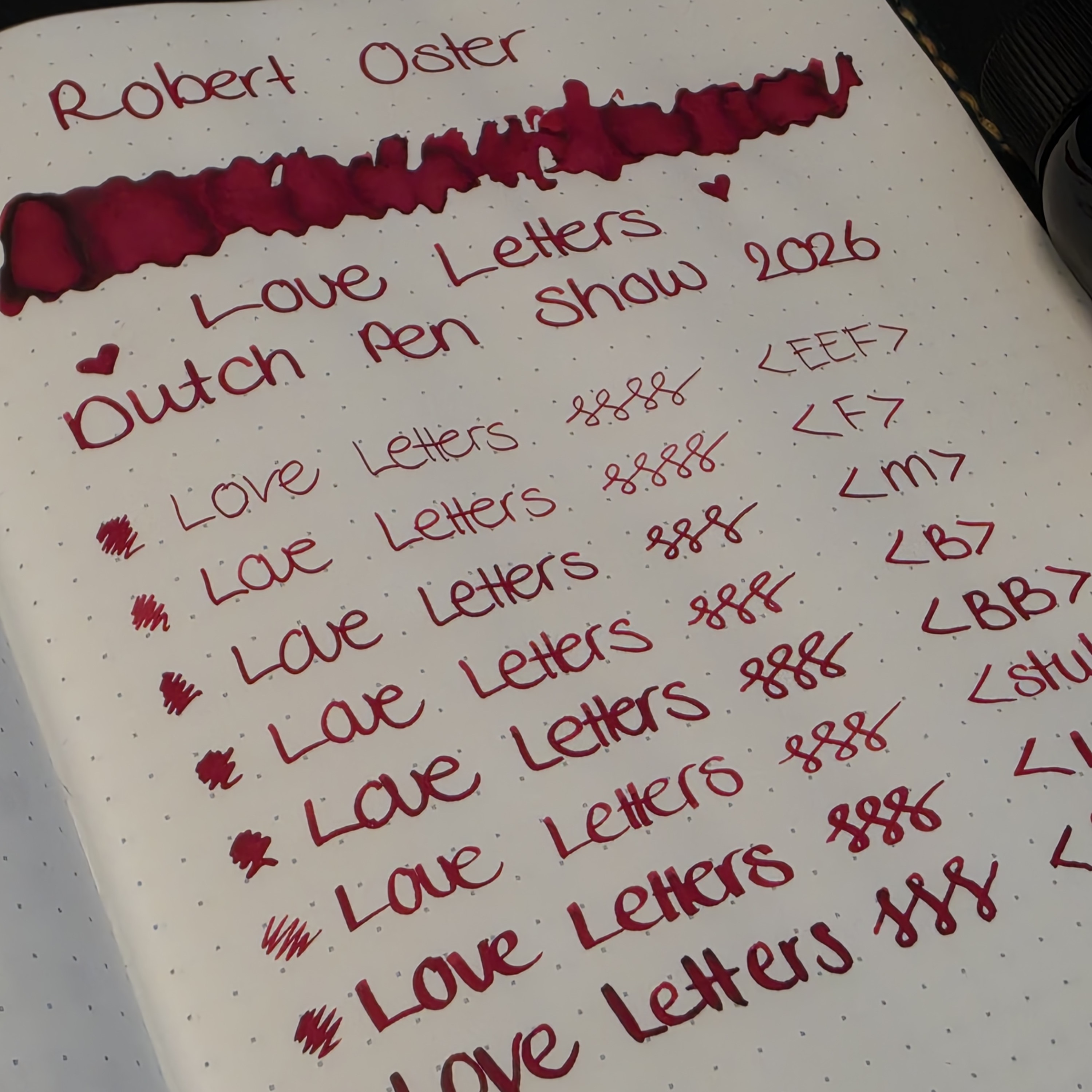 Robert Oster Signature Dutch Pen Show 2026 Love Letters Exclusive Ink Bottle
