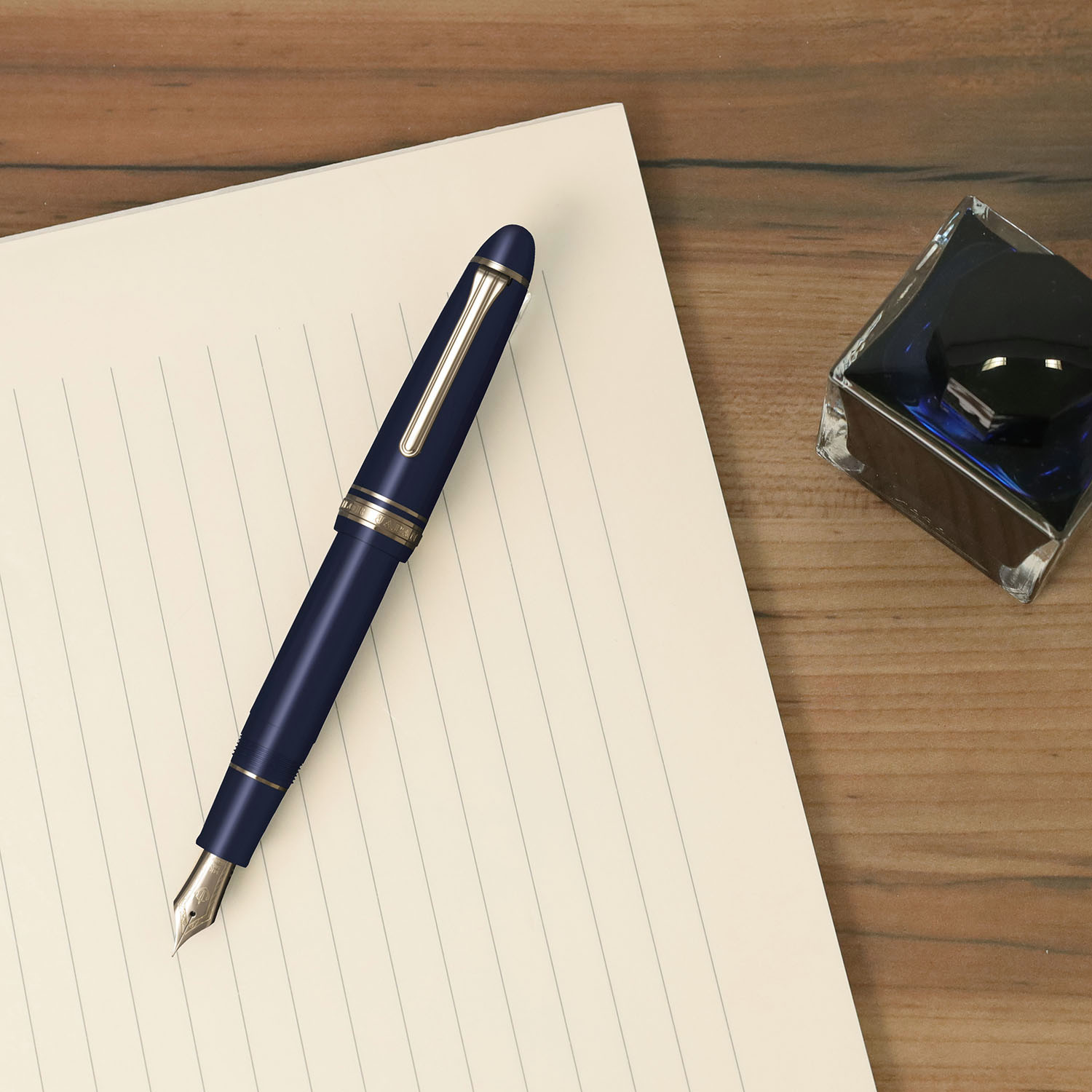 Sailor 1911L 14k Blue GT Caneta de tinta permanente