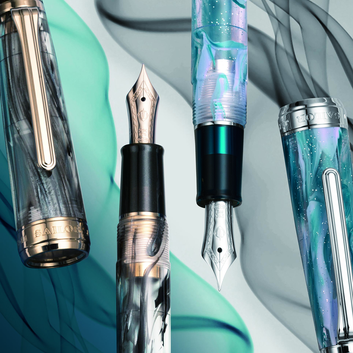 Sailor Veilio Pearl Tone Blue Purple RT Pióro wieczne