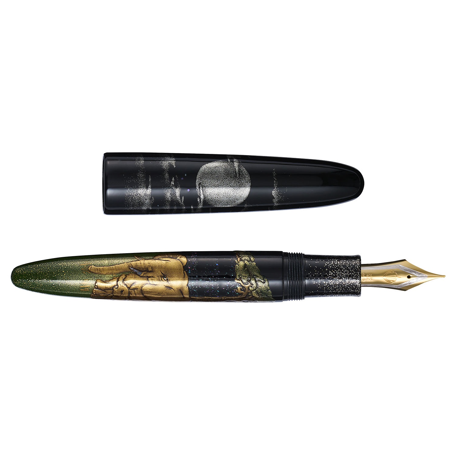 Sailor 1911 King of Pens Maki-E Elephant in the Moonlight Fountain pen