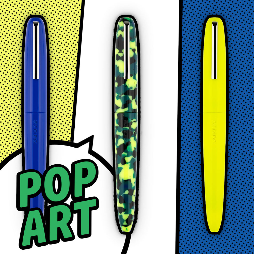 Scribo Piuma Art Fluorescent Yellow ST Fountain pen