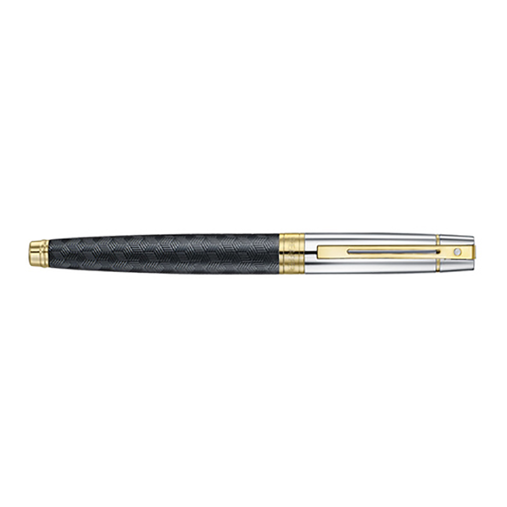 Sheaffer 300 Engraved Black and Chrome GT Stylo Plume