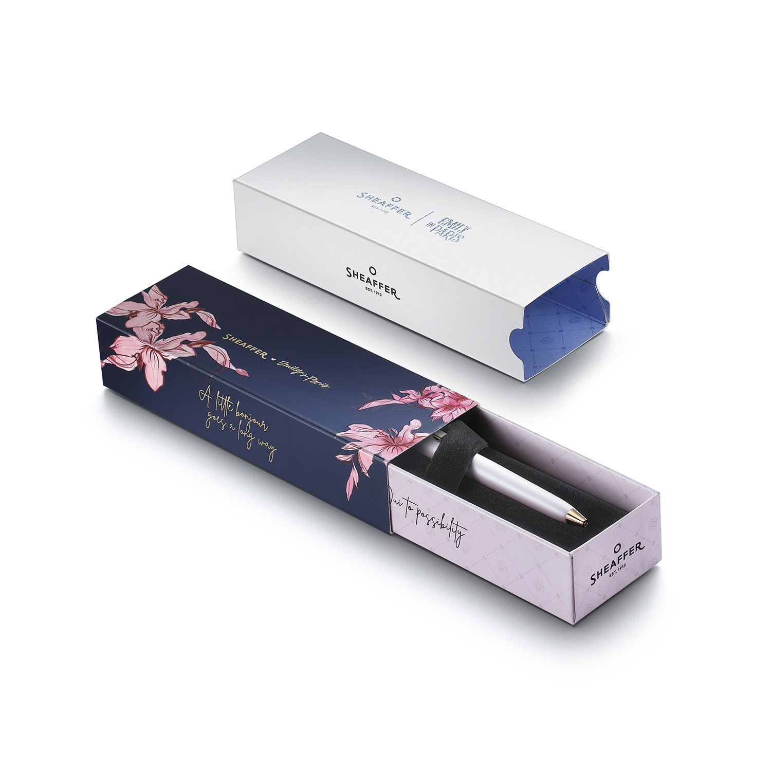Sheaffer Prelude Mini Emily in Paris Pastel Pink and Swarovski Crystal RGT Stylo bille