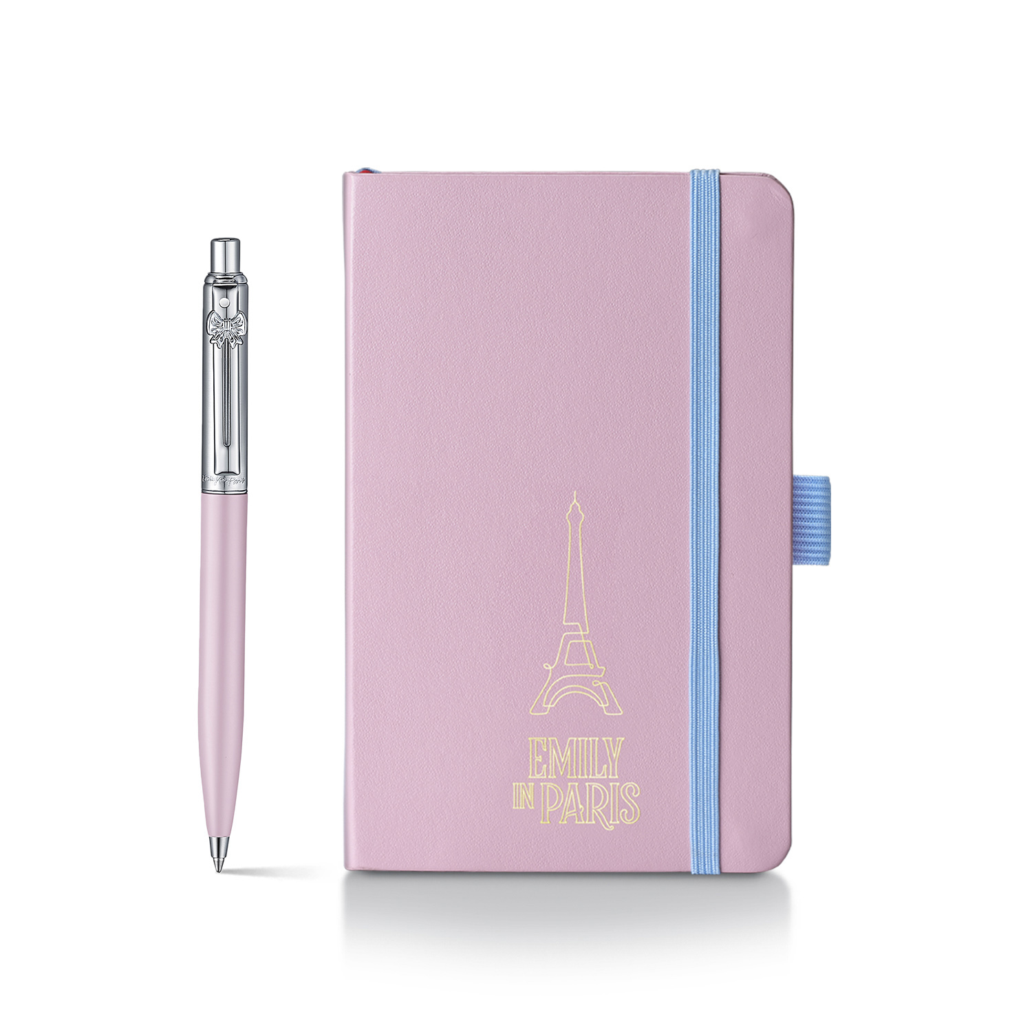 Sheaffer Sentinel Emily in Paris Matte Pink Bow ST Balpen and Notebook Set
