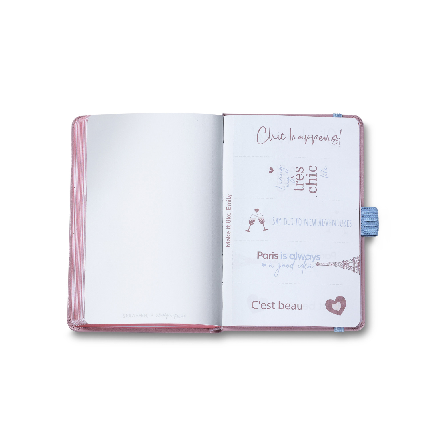 Sheaffer Sentinel Emily in Paris Matte Pink Bow ST Balpen and Notebook Set