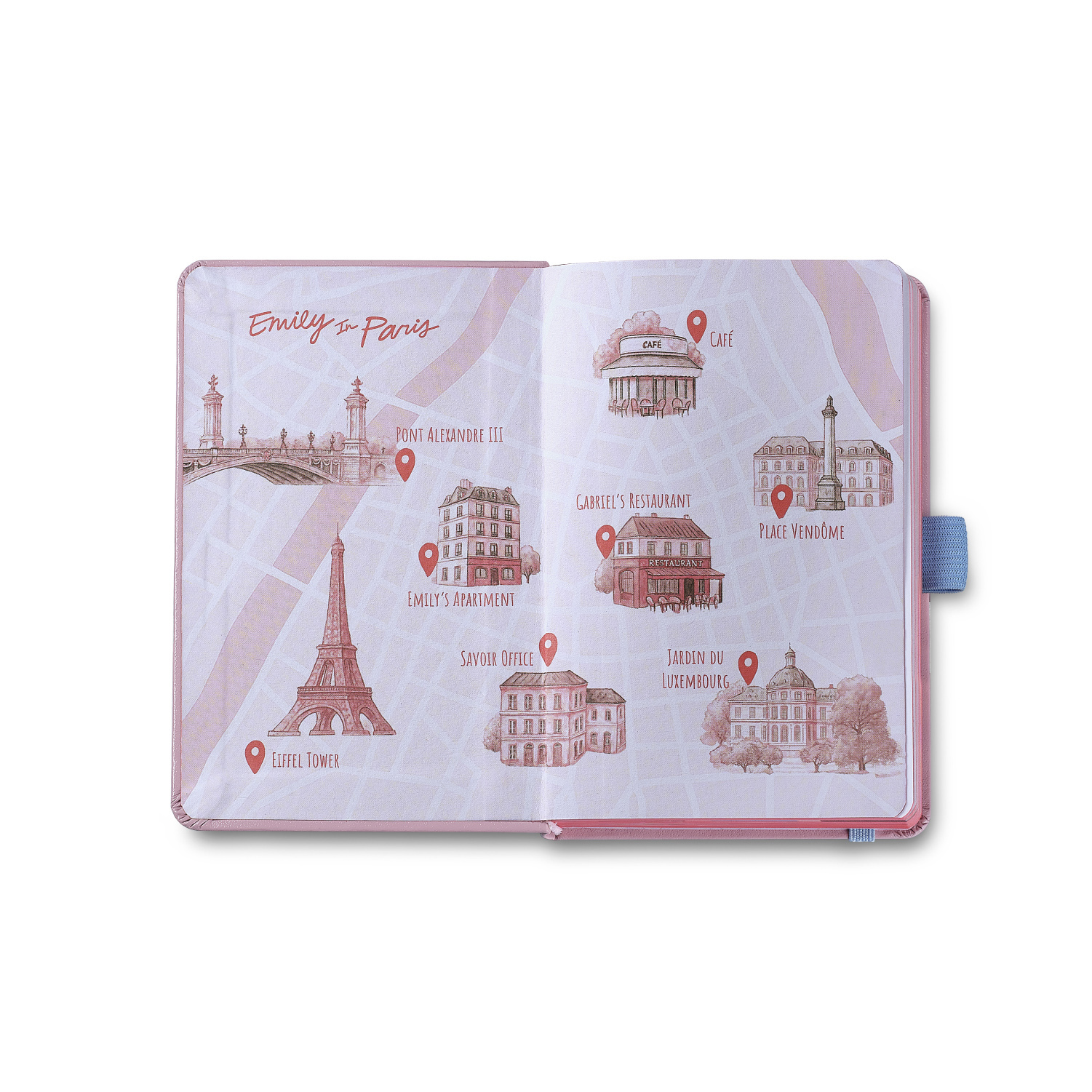 Sheaffer Sentinel Emily in Paris Matte Pink Bow ST Balpen and Notebook Set