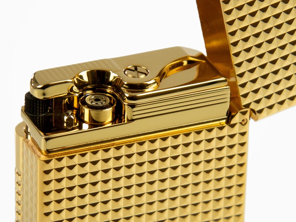 S.T. Dupont New Le Grand Yellow Gold Diamond Head Feuerzeug