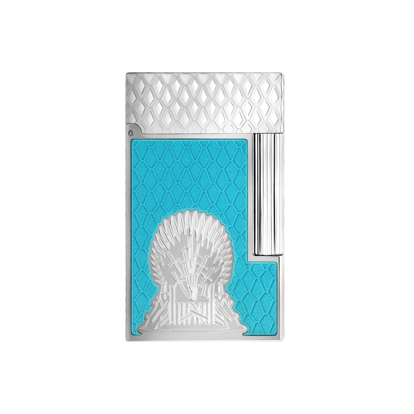 S.T. Dupont Ligne 2 Cling Game of Thrones Lacquered Icy Blue Silver Lighter C16412