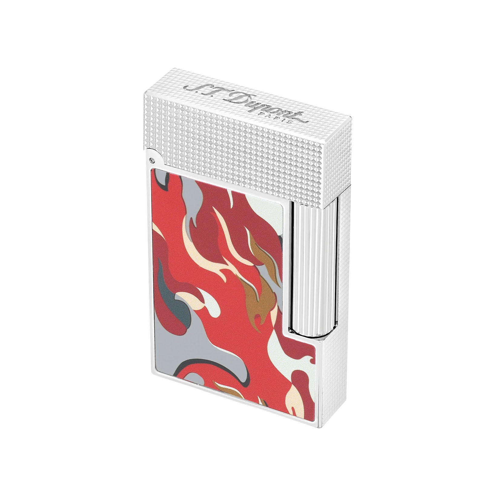 S.T. Dupont Ligne 2 Cling Guilloche Under Lacquer Camo Red Encendedor  C16051