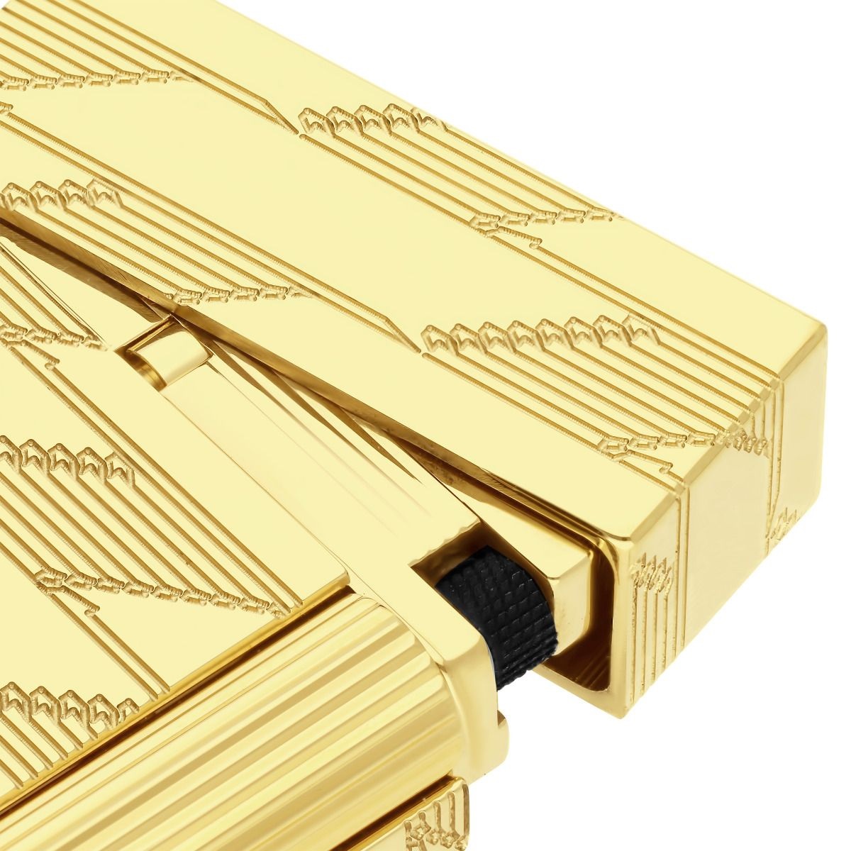 S.T. Dupont Ligne 2 Cling Monogram 1872 Gold Lighter